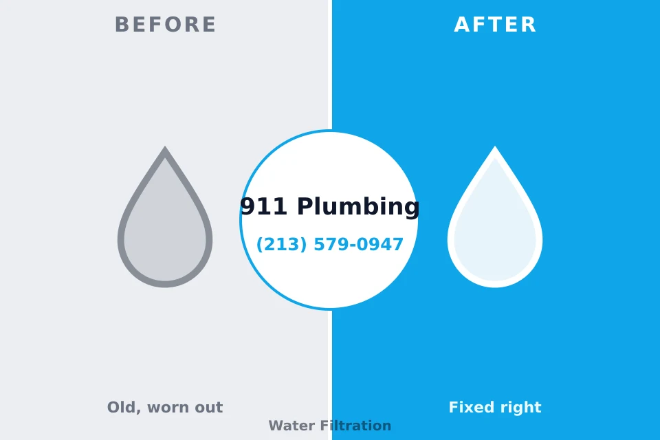 Before and after: plumbing repair East Quogue, NY